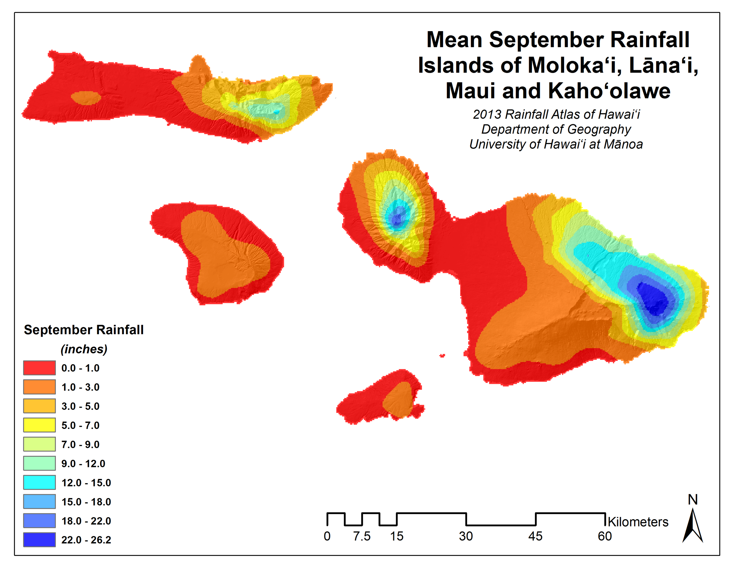 September Rainfall on Maui