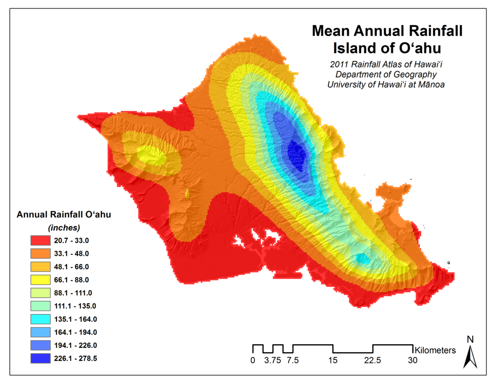 Oahu Annual Rainfall