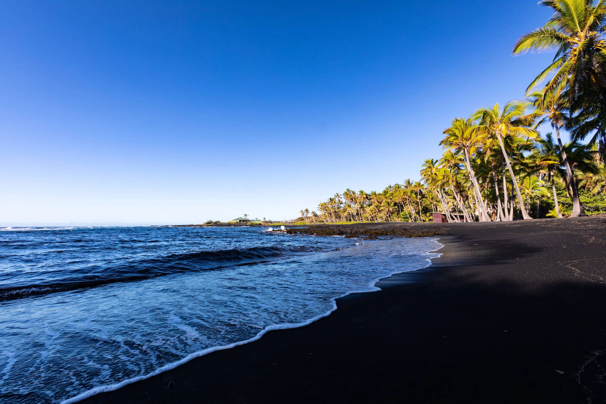 Punalu'u Black Sand Beach shoreline