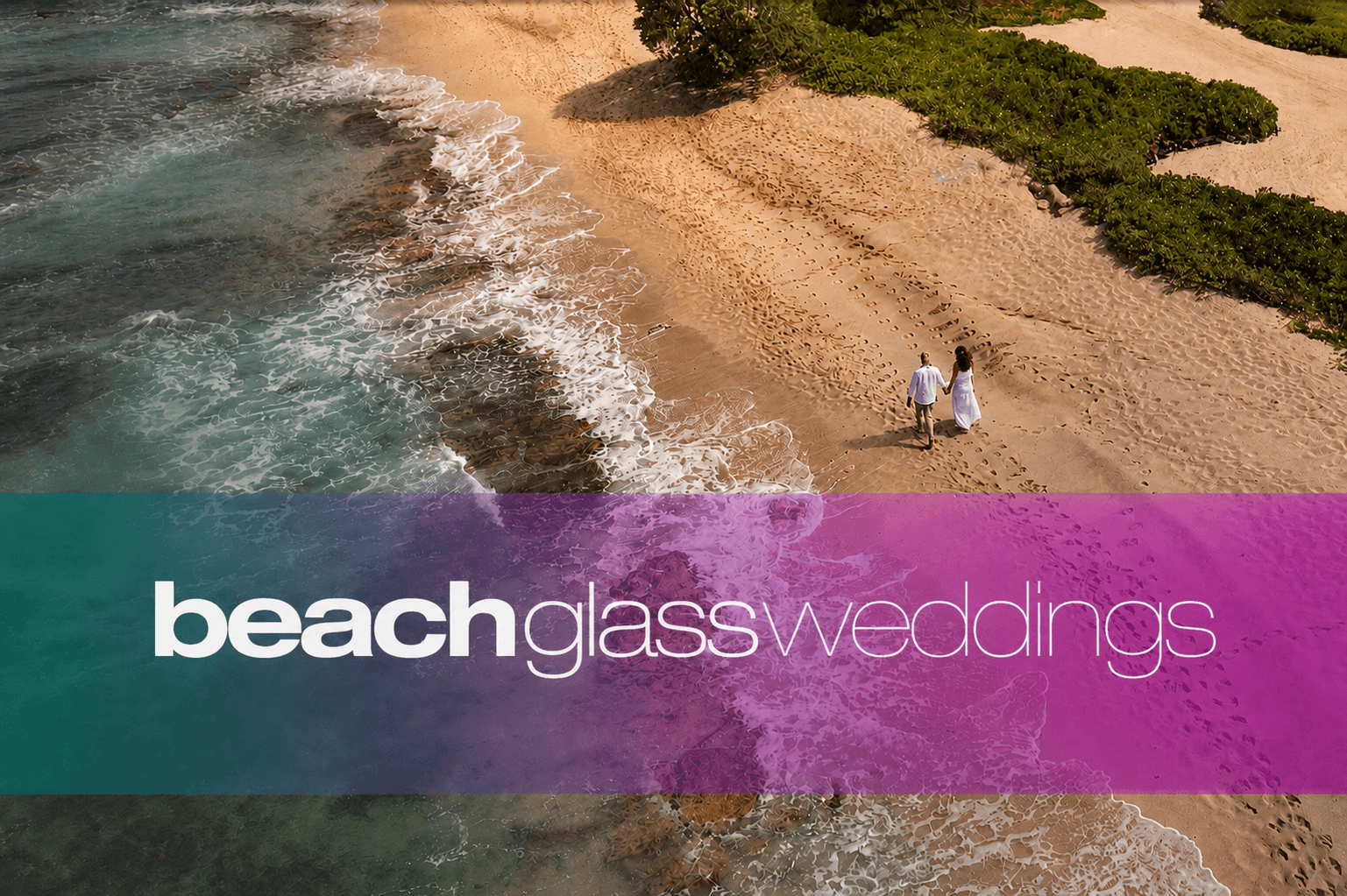 Couple on beach in Hawaii