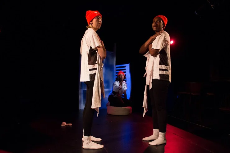 the cast of Run Bambi: Kate Ruggeri, Lex Brown, Aarica West