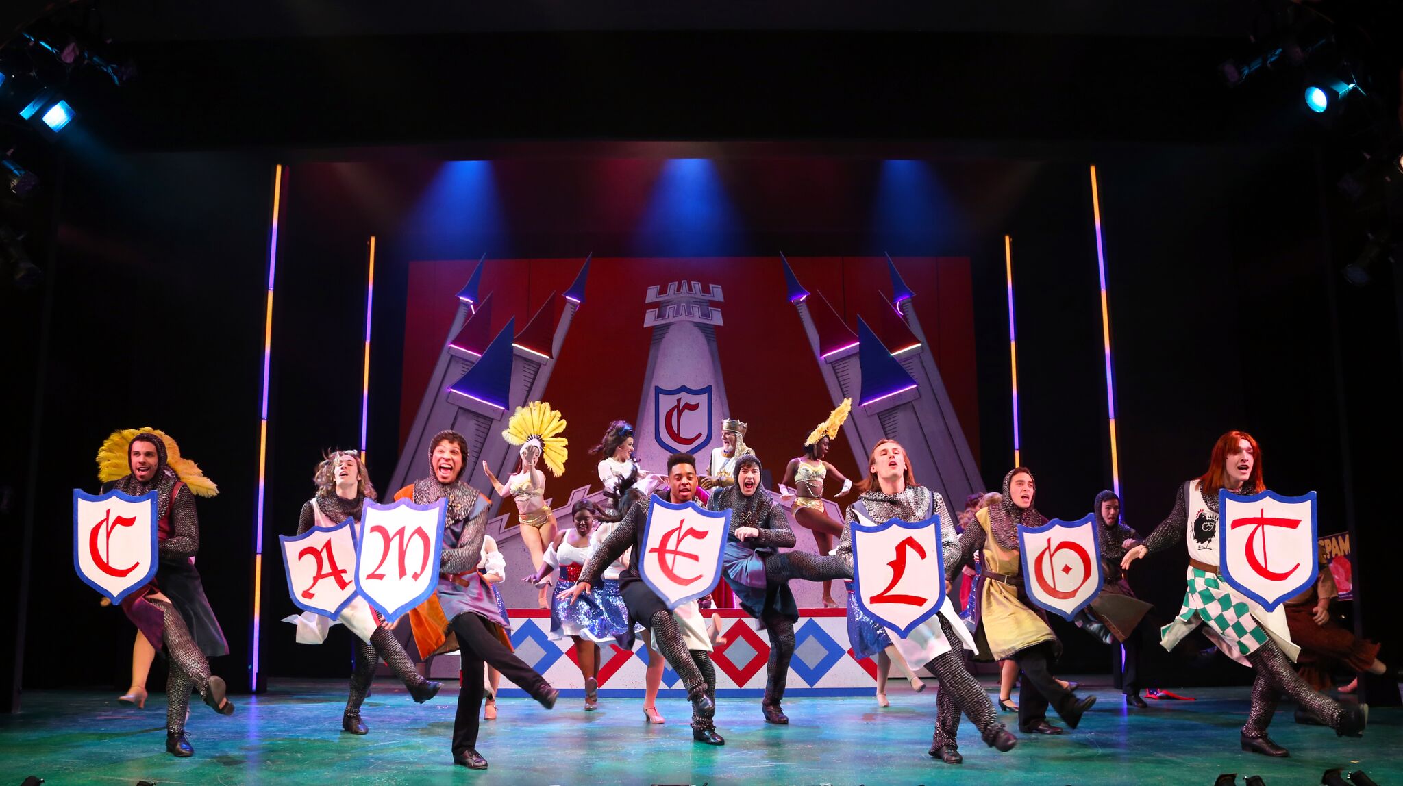 The Cast of Spamalot (photo: Gerry Goodstein)