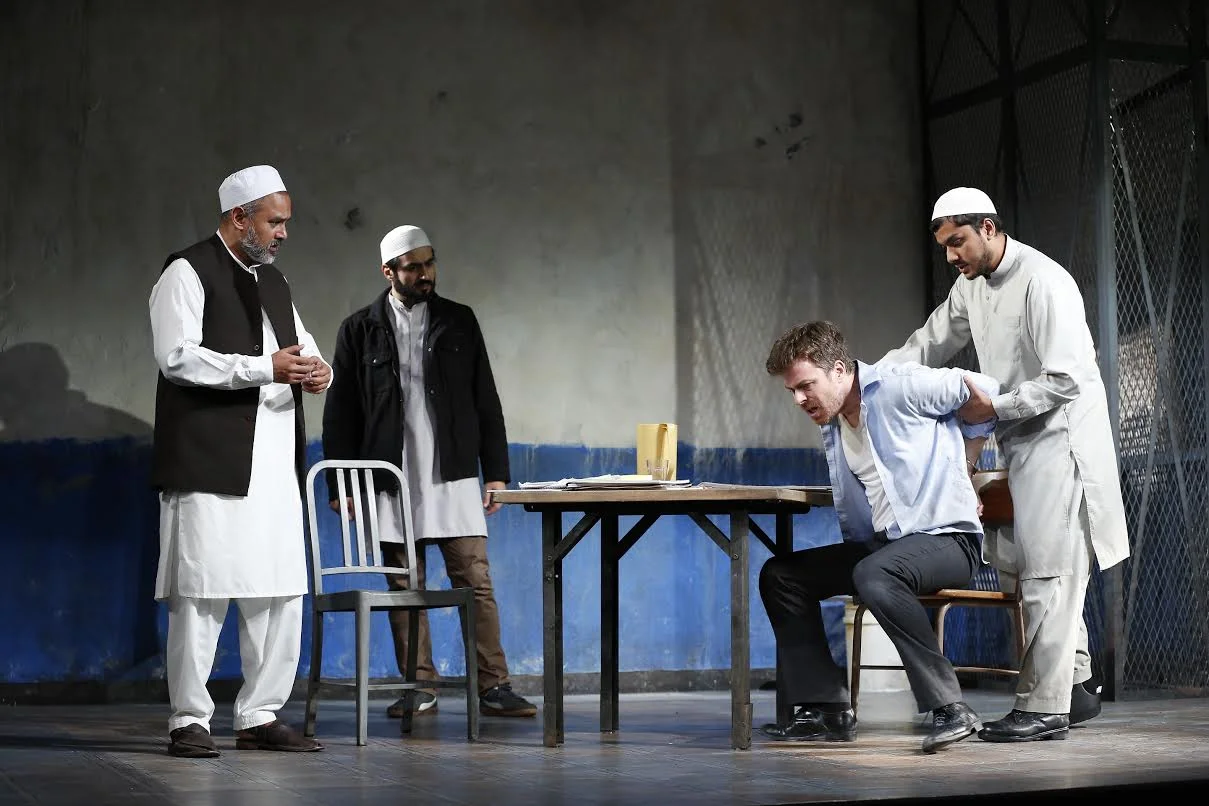 Imam Saleem (Rajesh Bose), Bashir (Fajer Kaisi), Nick Bright (Eric Bryant), Dar (Jameal Ali) (photo: Carol Rosegg)