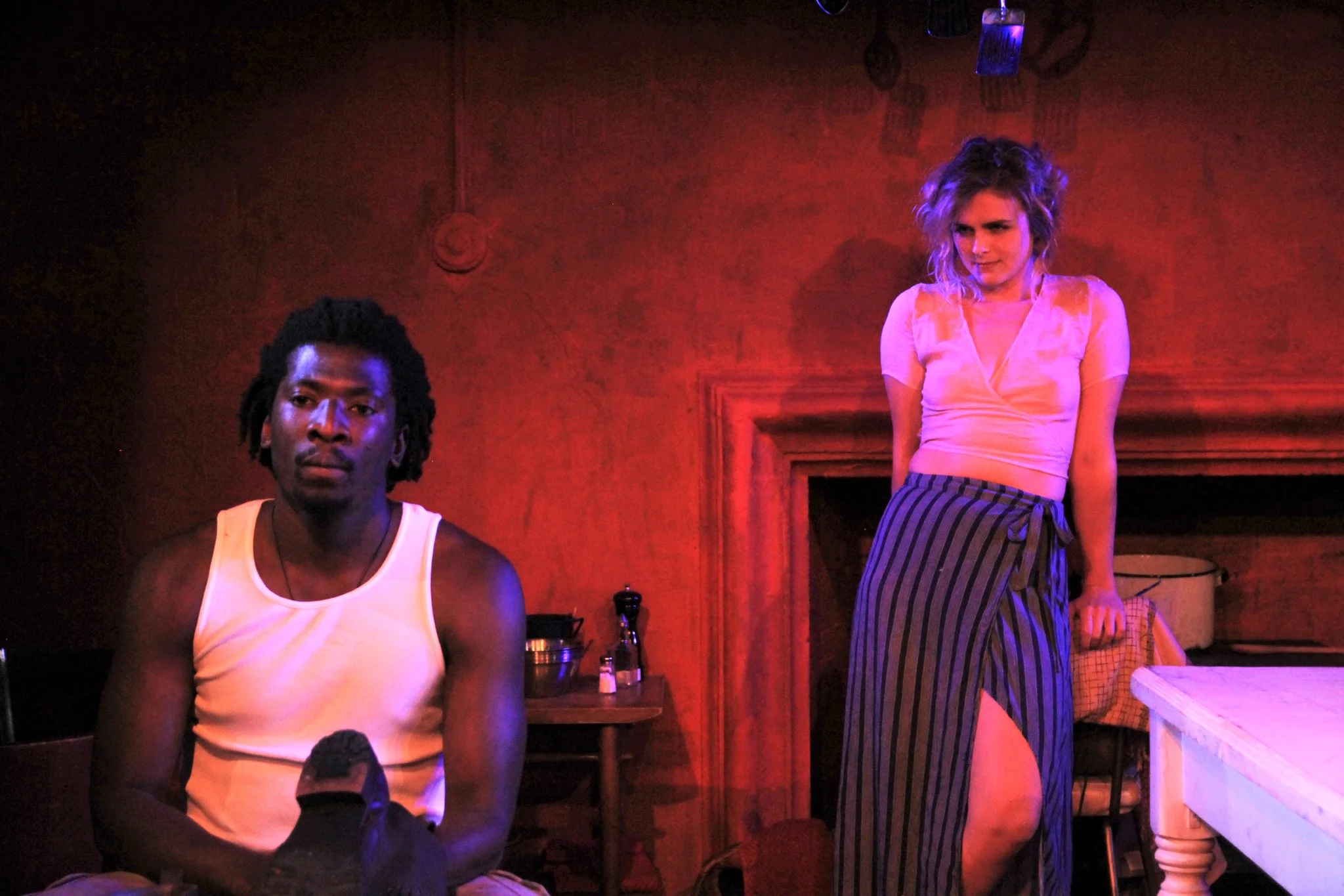 John (James Udom), Julie (Marie Botha) (photo: Yaara Bar)