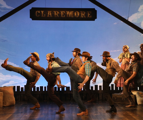 Will Parker (Jake Swain, front) and the cast of Oklahoma! (photo: Diane Sobolewski)