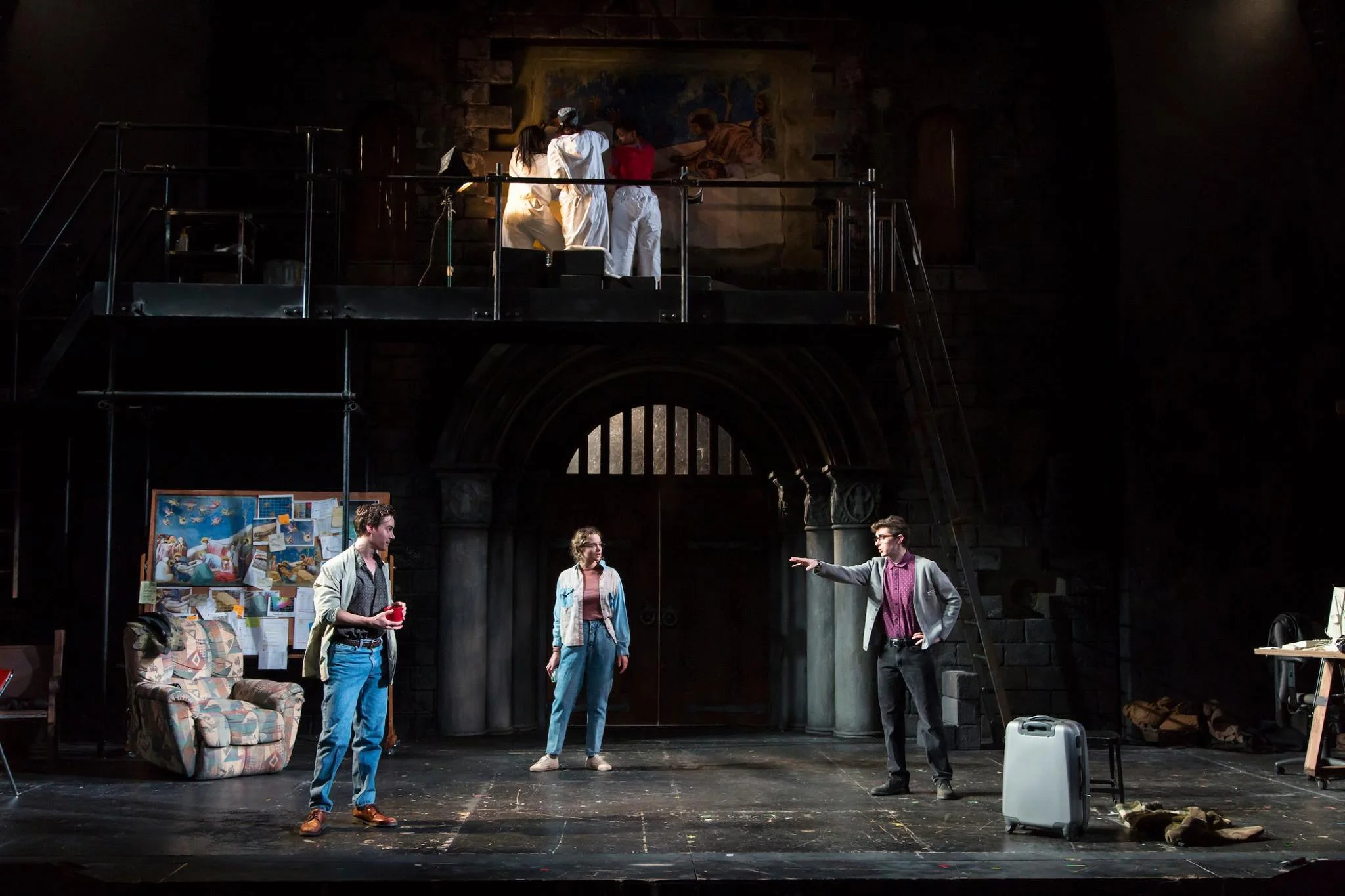 foreground: Leo Katz (Steven Lee Johnson), Gabriella Pecs (Stella Baker), Oliver Davenport (Patrick Madden)
