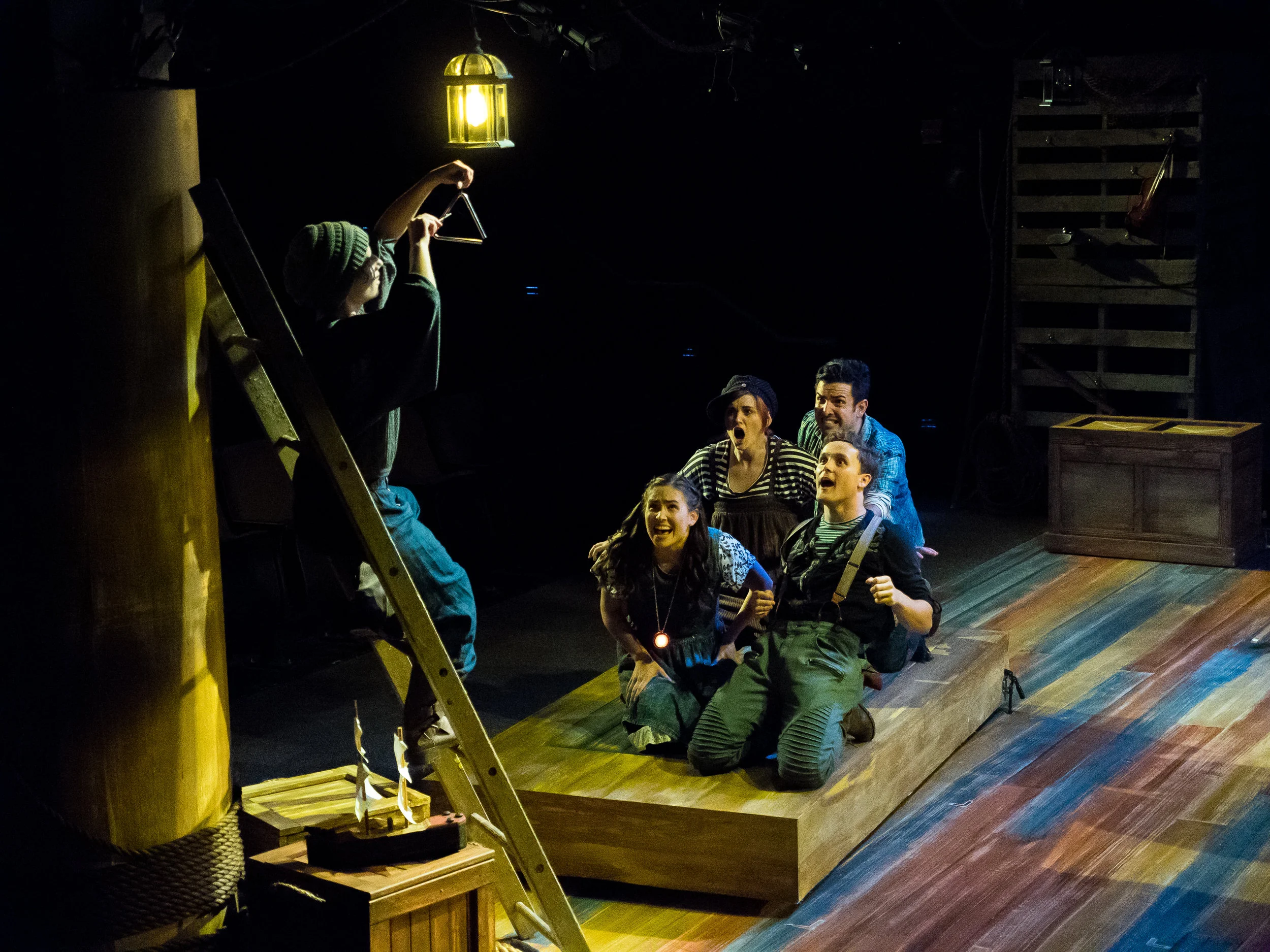 Elena V. Levenson (standing), Natalie Sannes (Molly), Prentiss (Brianna Bagley), Ted (Nick Palazzo), Jared Starkey (Boy/Peter)