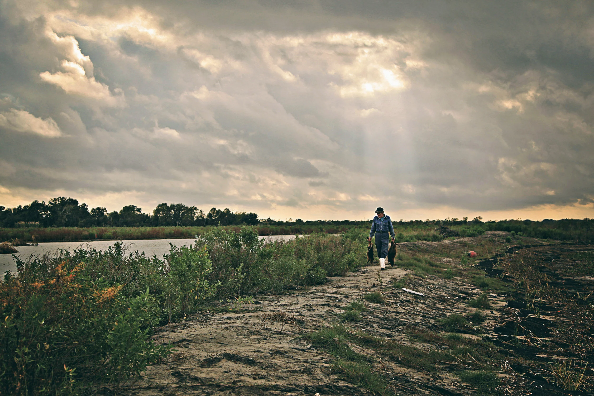 Thomas Gonzales walks the decimated wetlands of southern Louisiana. (Still photos courtesy of Tilapia Film)