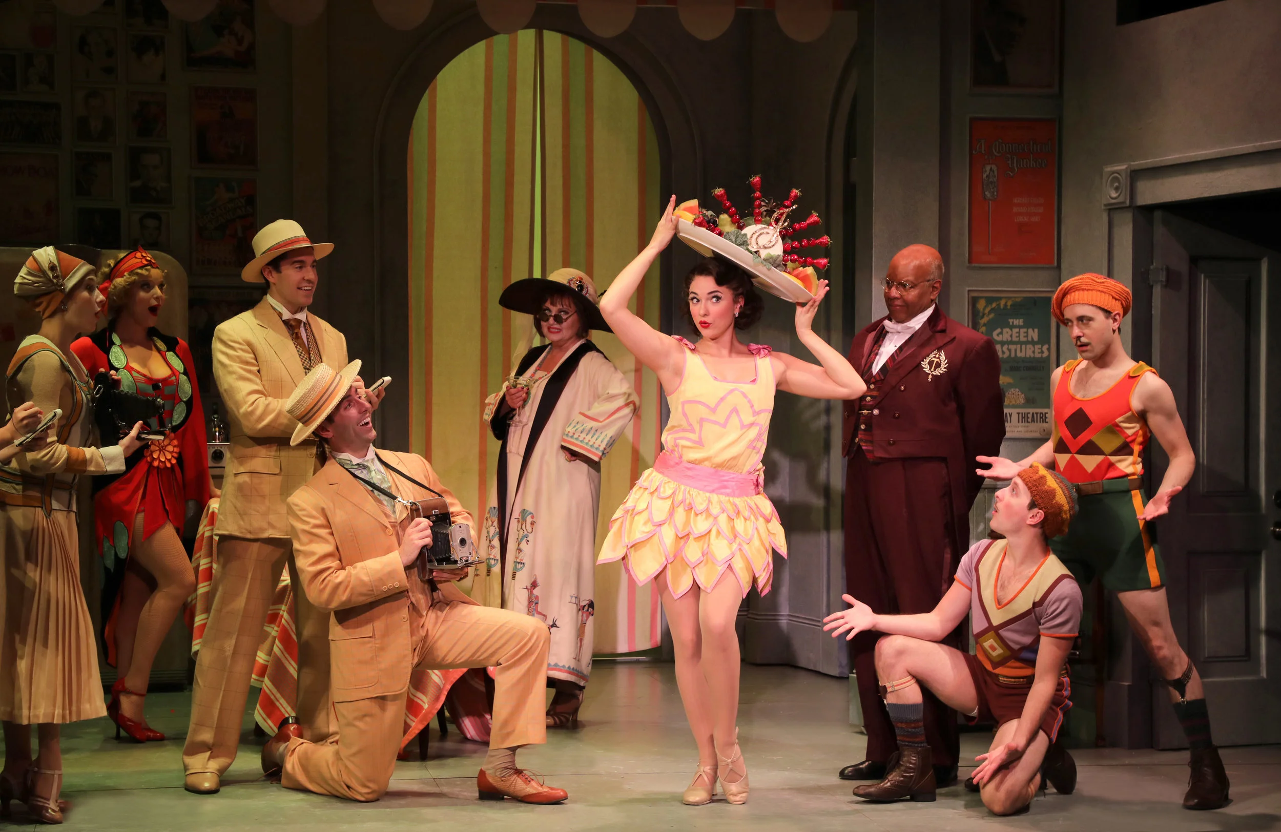 “Show Off,” with Janet Van de Graff (Stephanie Rothenberg), center, and the cast of The Goodspeed production of The Drowsy Chaperone (photos credit: Diane Sobolewski)