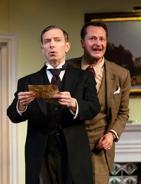 Jeeves (Arnie Burton), Wooster (Chandler Williams) in Jeeves & Wooster in Perfect Nonsense , at Hartford Stage, directed by Sean Foley