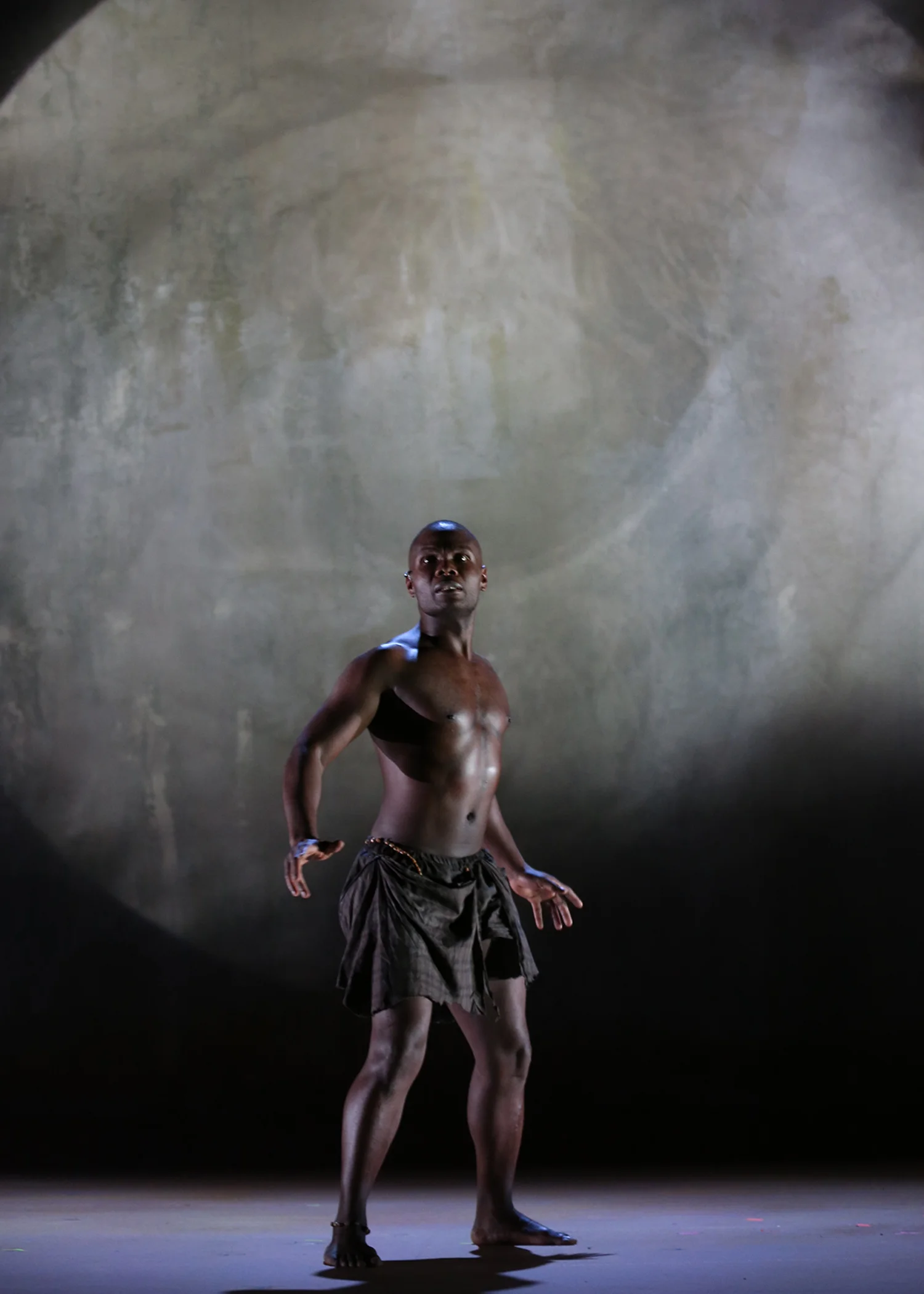 Mlima (Jermaine Rowe) in Westport Country Playhouse’s production of Mlima’s Tale , directed by Mark Lamos (Photos by Carol Rosegg)