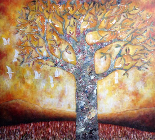 Tree with morning light