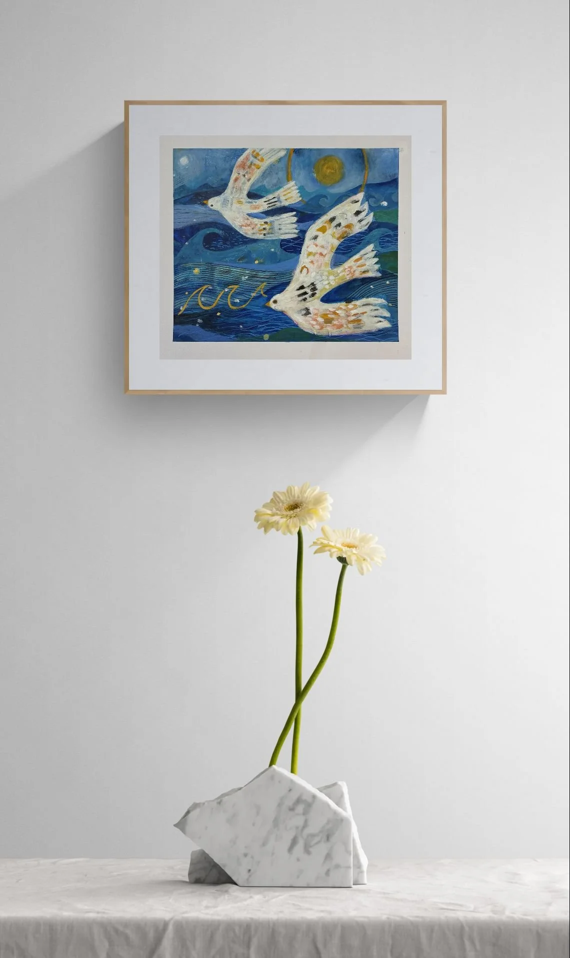 Minimalist still life setting of flowers.jpeg