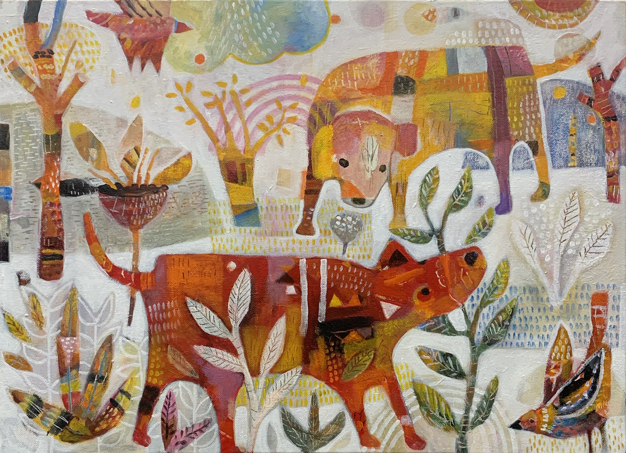 Two Dogs in the Garden