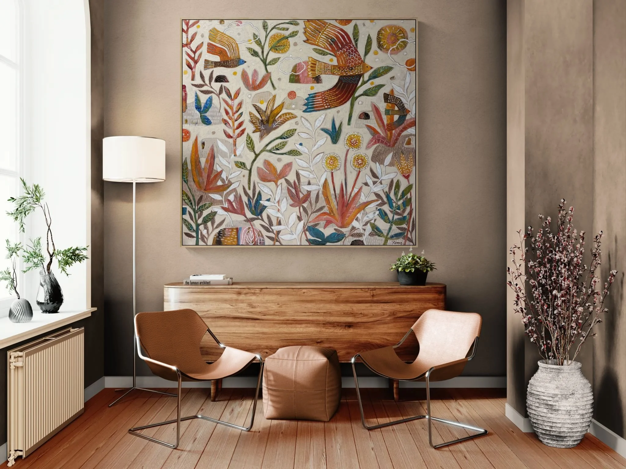 Living area with chrome and leather chairs.jpeg