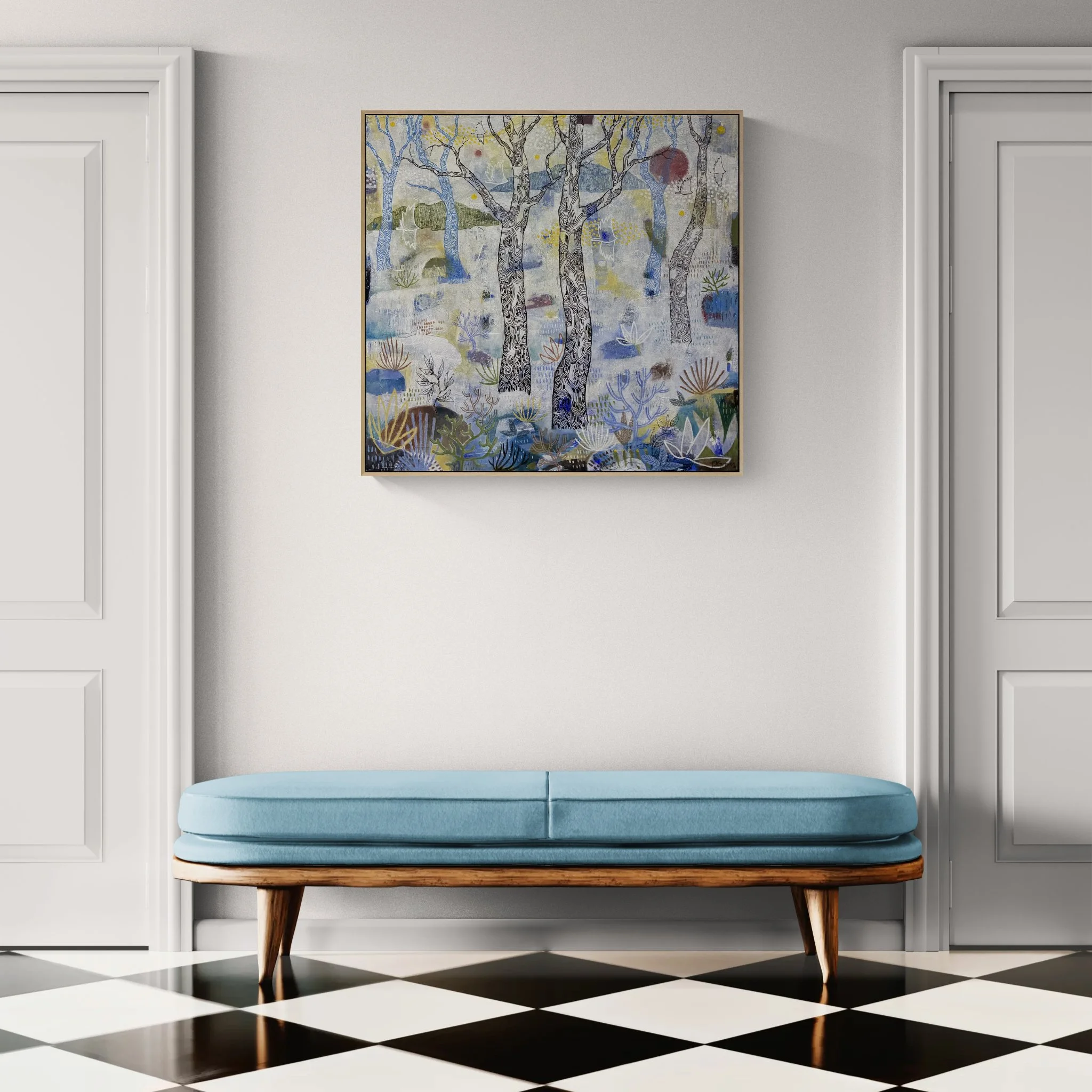 Classic interior hallway with a bench seat.jpeg