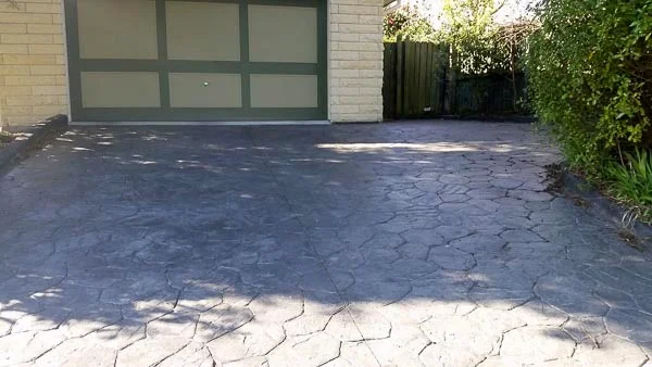 Stamping Concrete. An example of a stamped/imprinted concrete driveway in Wellington NZ