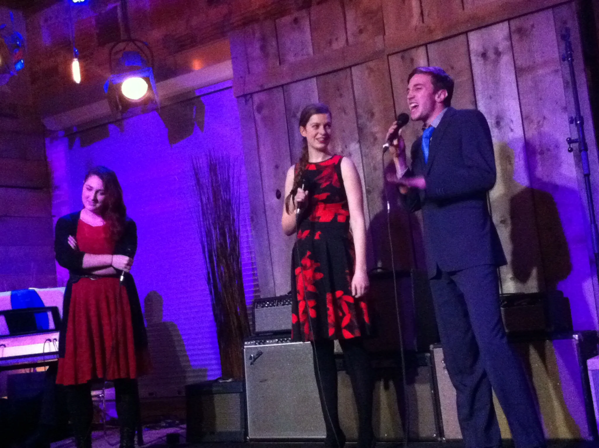 Performing at Village Guitar and Amp in Saskatoon with Mitchell Larsen and Emma Thorpe (Nathan Coppens accompanying)