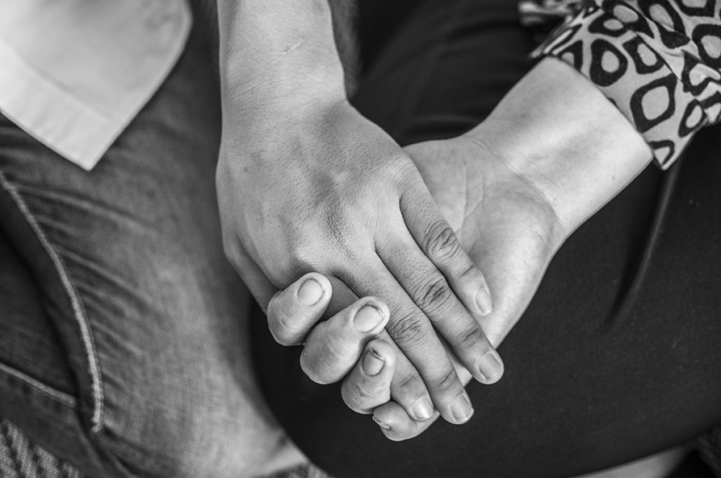 Dani holds her mother’s hand in this image. Their mother daughter relationship is strong. They joke back and forth, Dani playfully hits her mother on the arm when the conversation is not going her way, laughter seeming to volley back and forth between them.