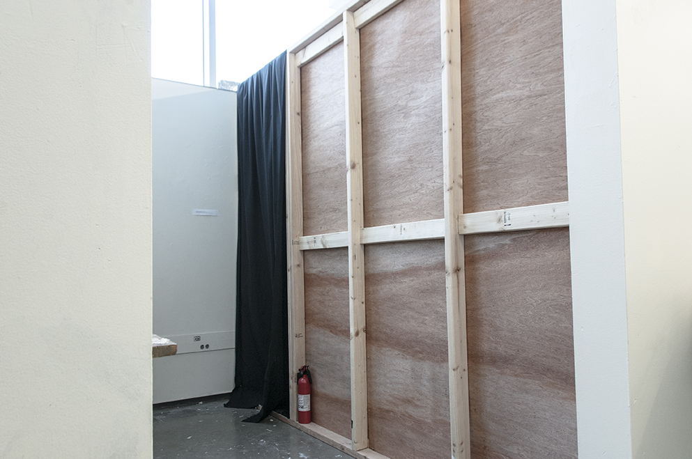 I Am Not Your Asian Fuck Toy II. Sound installation piece in a constructed room 125x54x96 inches. Installation view. 