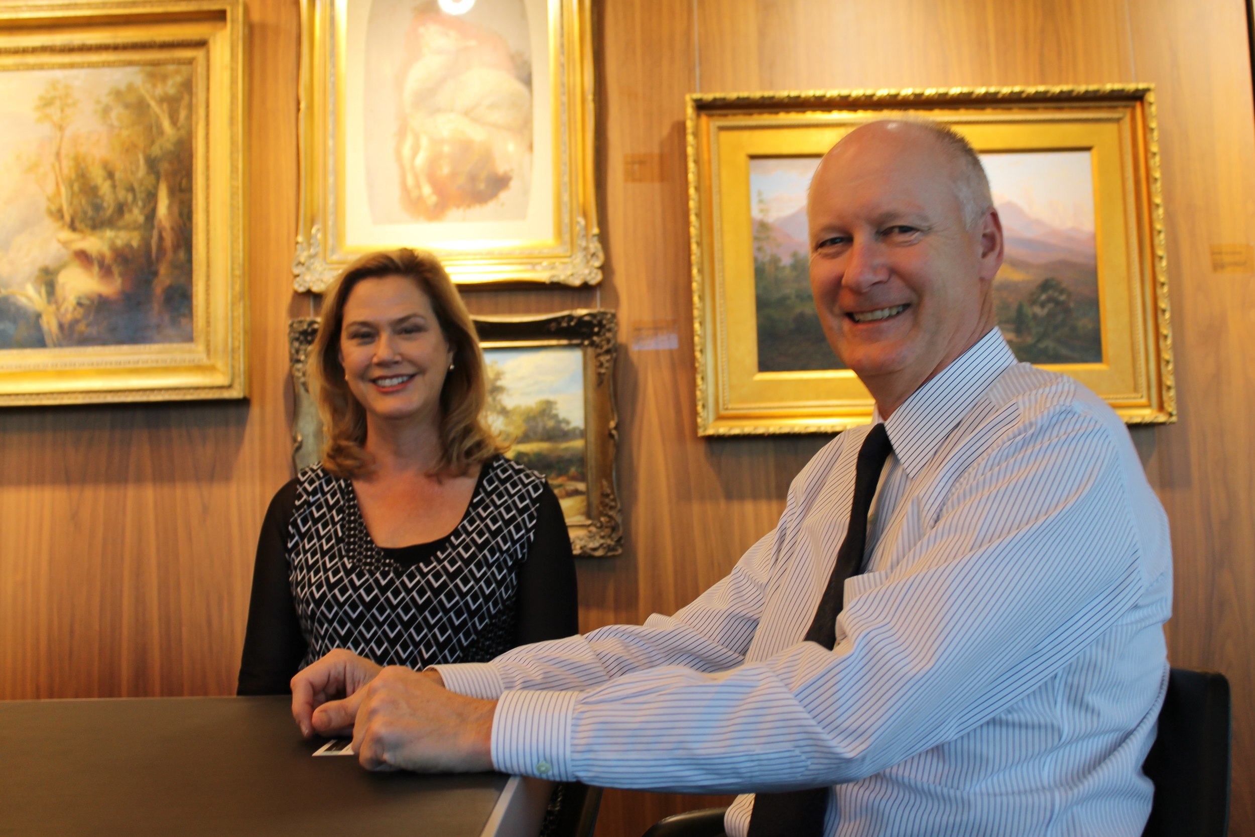 Photograph by Perth Media: Leadership WA's Robin McClellan with Wesfarmers' Richard Goyder