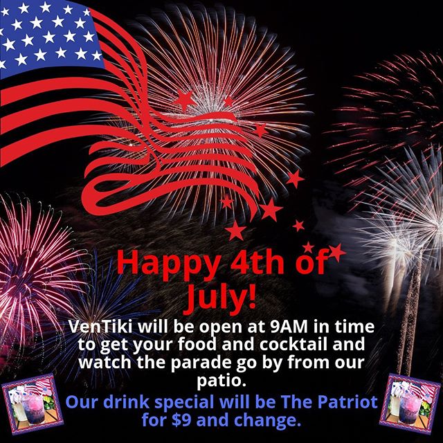 See you soon! #ventiki #ventikivta #ventura #diwntownventura #visitventura #4thofjuly #patriot #tikibar #tiki #tikiaf