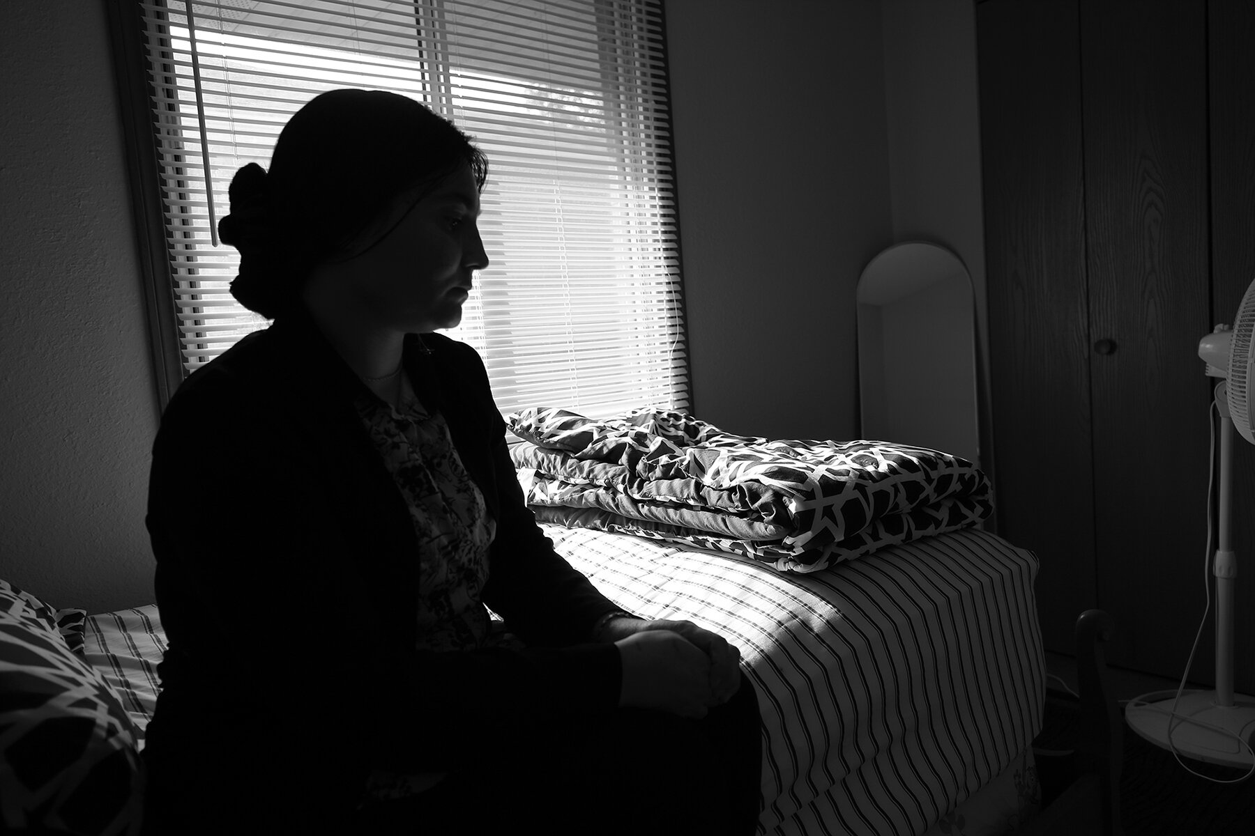  Shireen, in her apartment in Lincoln, Nebraska. 2017.  