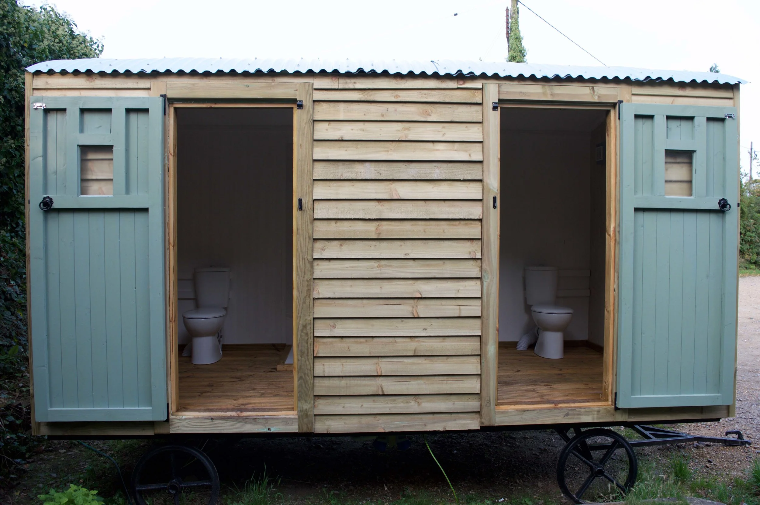 Shepherds hut toilet