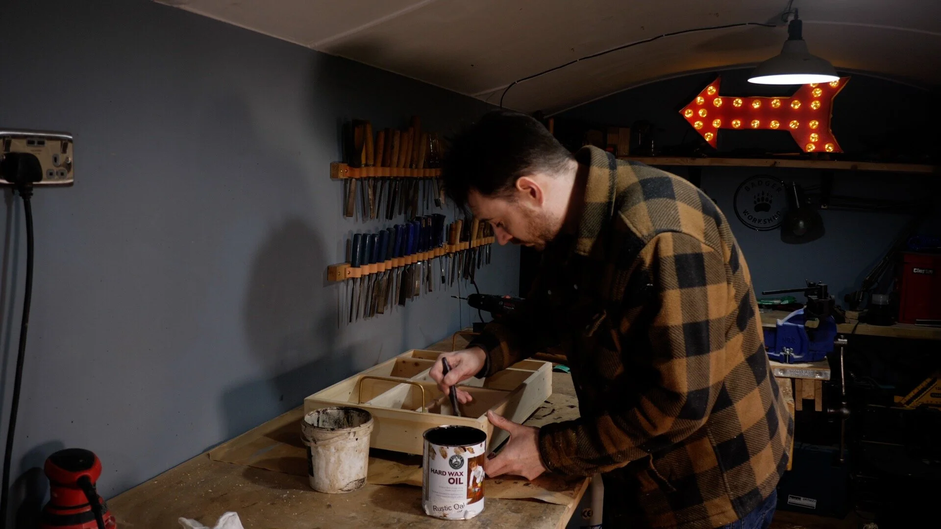 applying finish to shoe polish kit.jpg