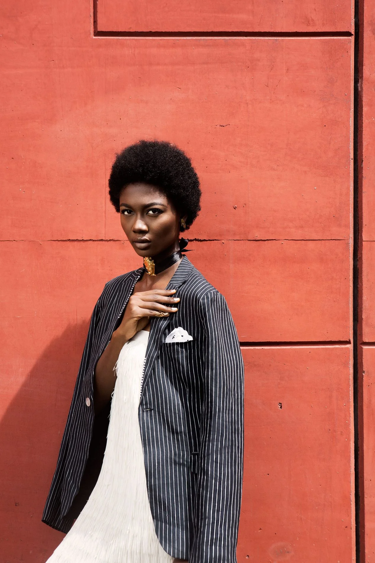 Uju wearing Kenneth Ize, Sophie Zinga, L'Enchanteur, Loza Malombho