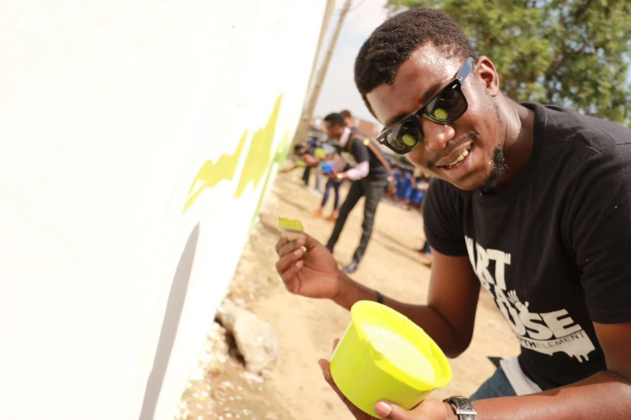 Osa Seven on the "art for a cause" campaign // Photo via fuze.ng