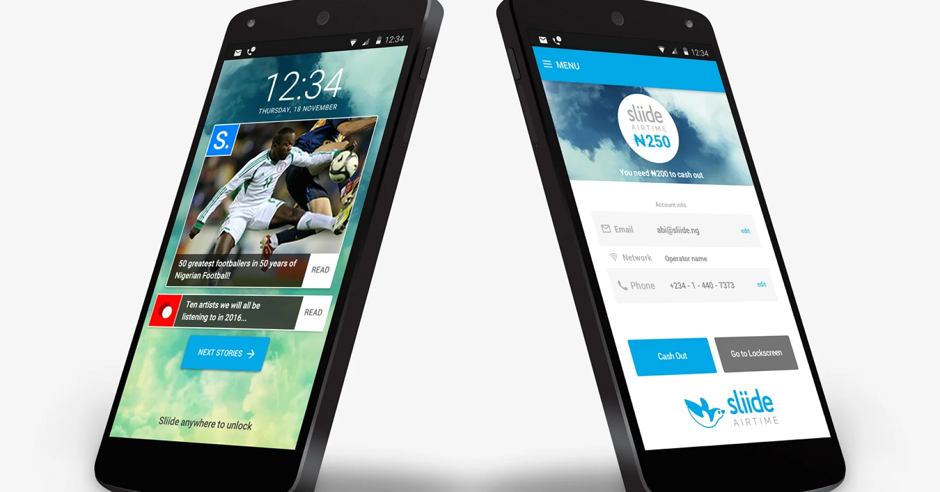 App interface // Photo via onbini.com