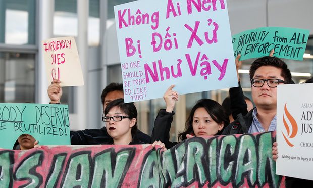 Resentment is growing across Asia at the treatment of David Dao, who was forcibly removed from a United Airlines flight on Sunday. Photograph: Kamil Krzaczynski/Reuters