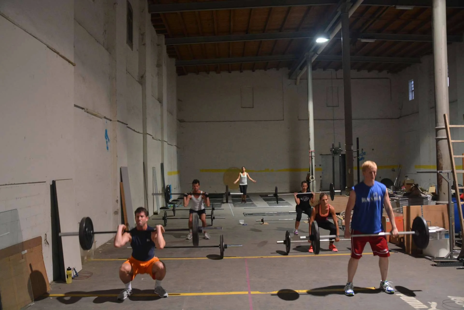 WOD's in one of our many "outdoor" locations before we had our Box...