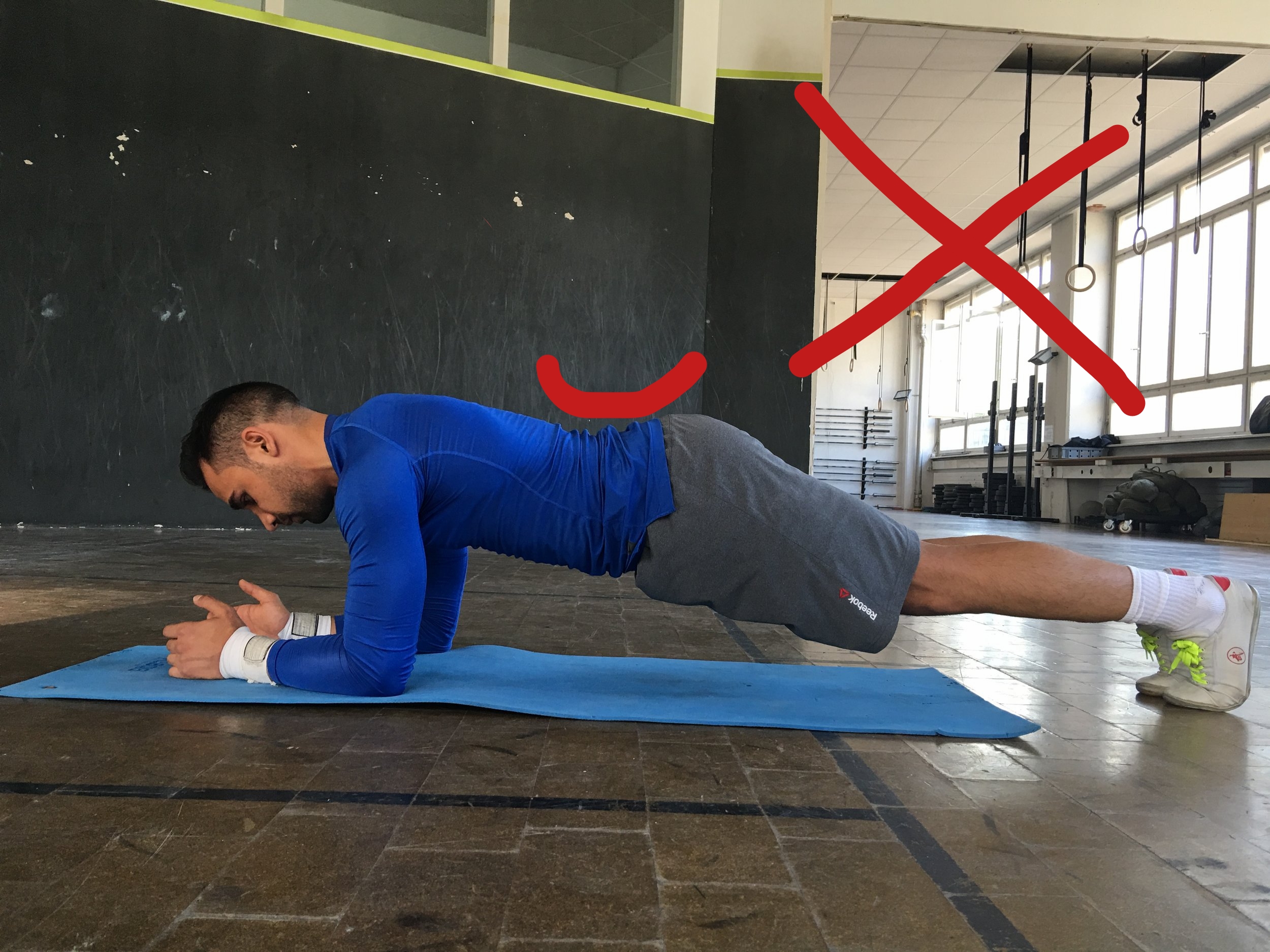 not engaging core, unwanted pressure on lower back