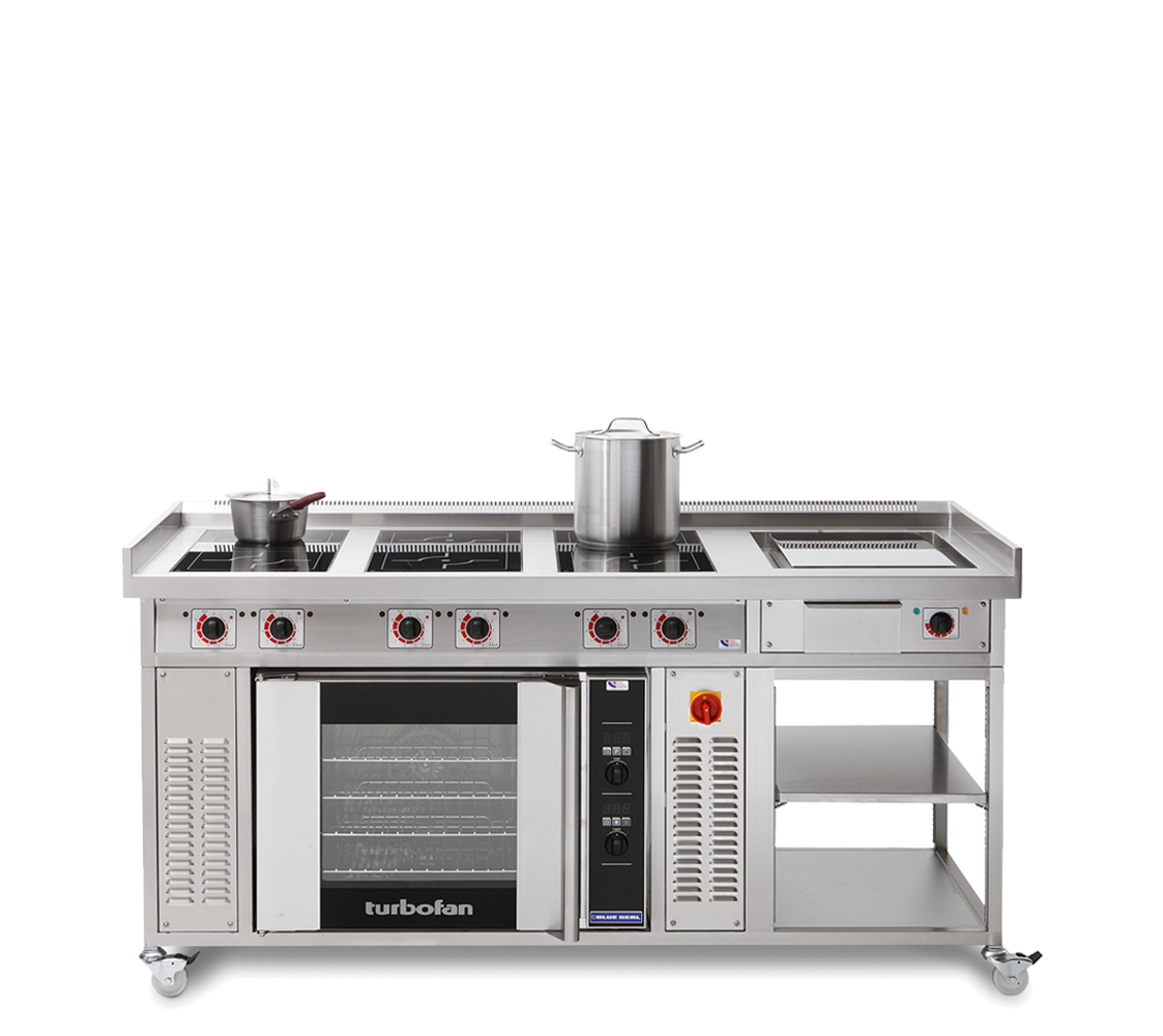 commercial induction range with oven