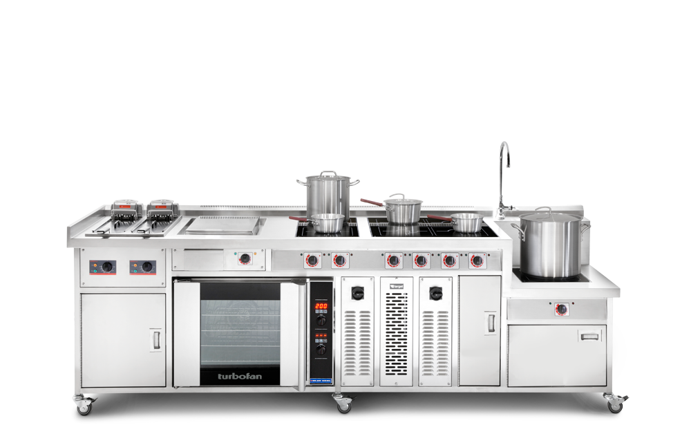 commercial induction range cooker with stock pot boiler