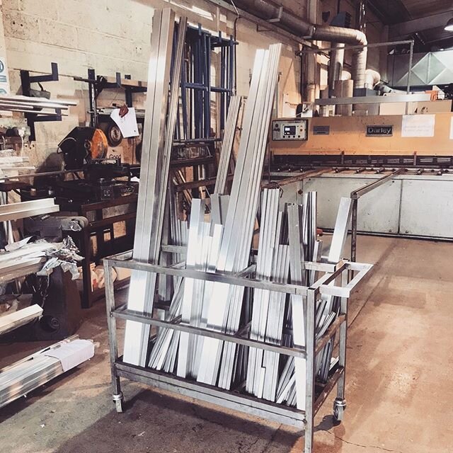 The raw materials - where the manufacturing process starts! All stainless steel box section cut to size for the framework of a special flood resistant kitchen project we&rsquo;re working on with @taylormadebystanton .
.
.
#targetcateringequipment #st