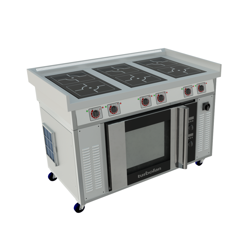 Target Induction Six Zone Range   Target Six Zone Induction Range with  Convection Oven Under   Target Commercial Induction