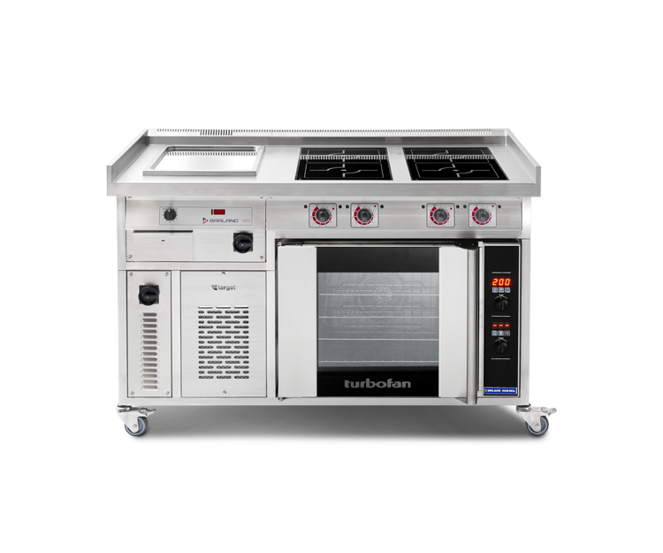 Target TR-E-E31D4 - Four Zone Commercial Induction Range with Plancha Griddle and GN Convection Oven