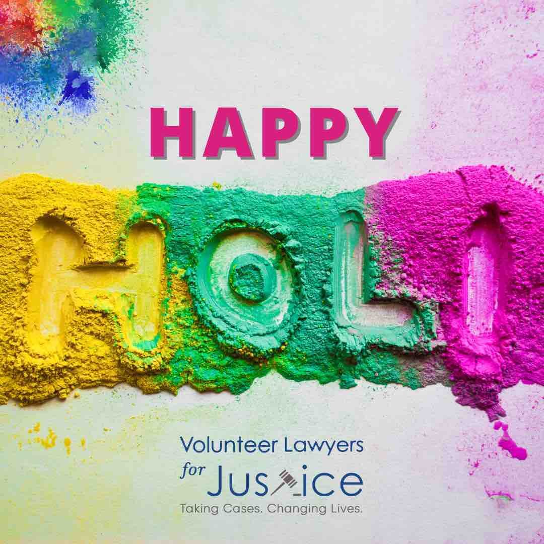 Happy Holi from Volunteer Lawyers for Justice! 

May the Festival of Colors bring you and yours joy, peace, and colorful blessings.

#VLJNJ #Holi #FestivalOfColors #ProBono #CivilLegalAid #FreeLegalHelp #FreeLegalServices #NewJersey