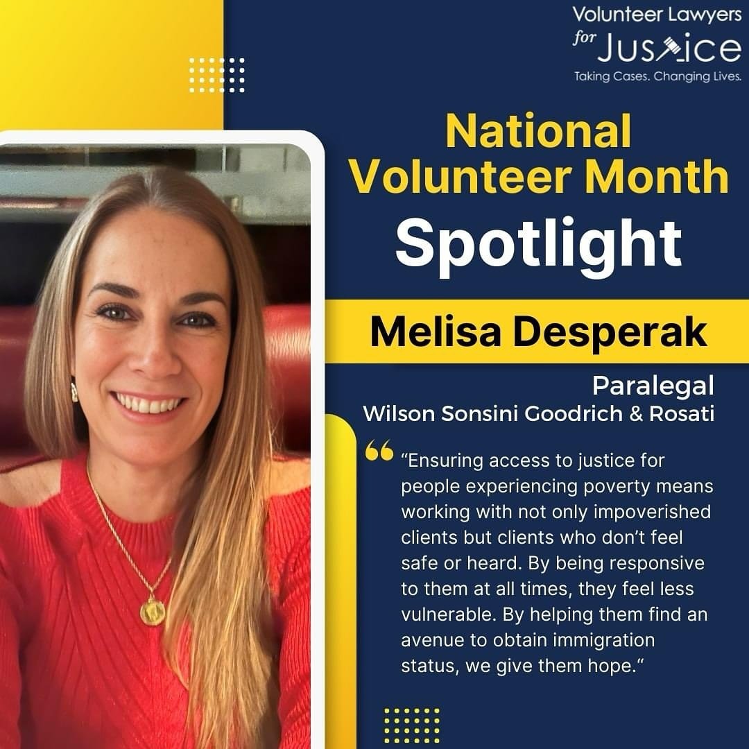 𝗛𝗮𝗽𝗽𝘆 𝗡𝗮𝘁𝗶𝗼𝗻𝗮𝗹 𝗩𝗼𝗹𝘂𝗻𝘁𝗲𝗲𝗿 𝗠𝗼𝗻𝘁𝗵!

At Volunteer Lawyers for Justice, volunteers are at the core of our mission to ensure access to justice for people experiencing poverty. They consistently and powerfully show up for our clie