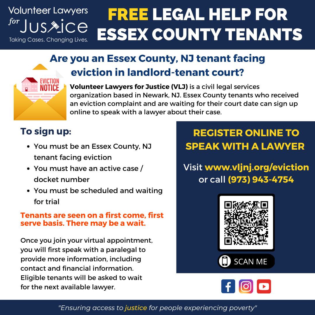 NJ Tenants Eviction Help — Volunteer Lawyers for Justice