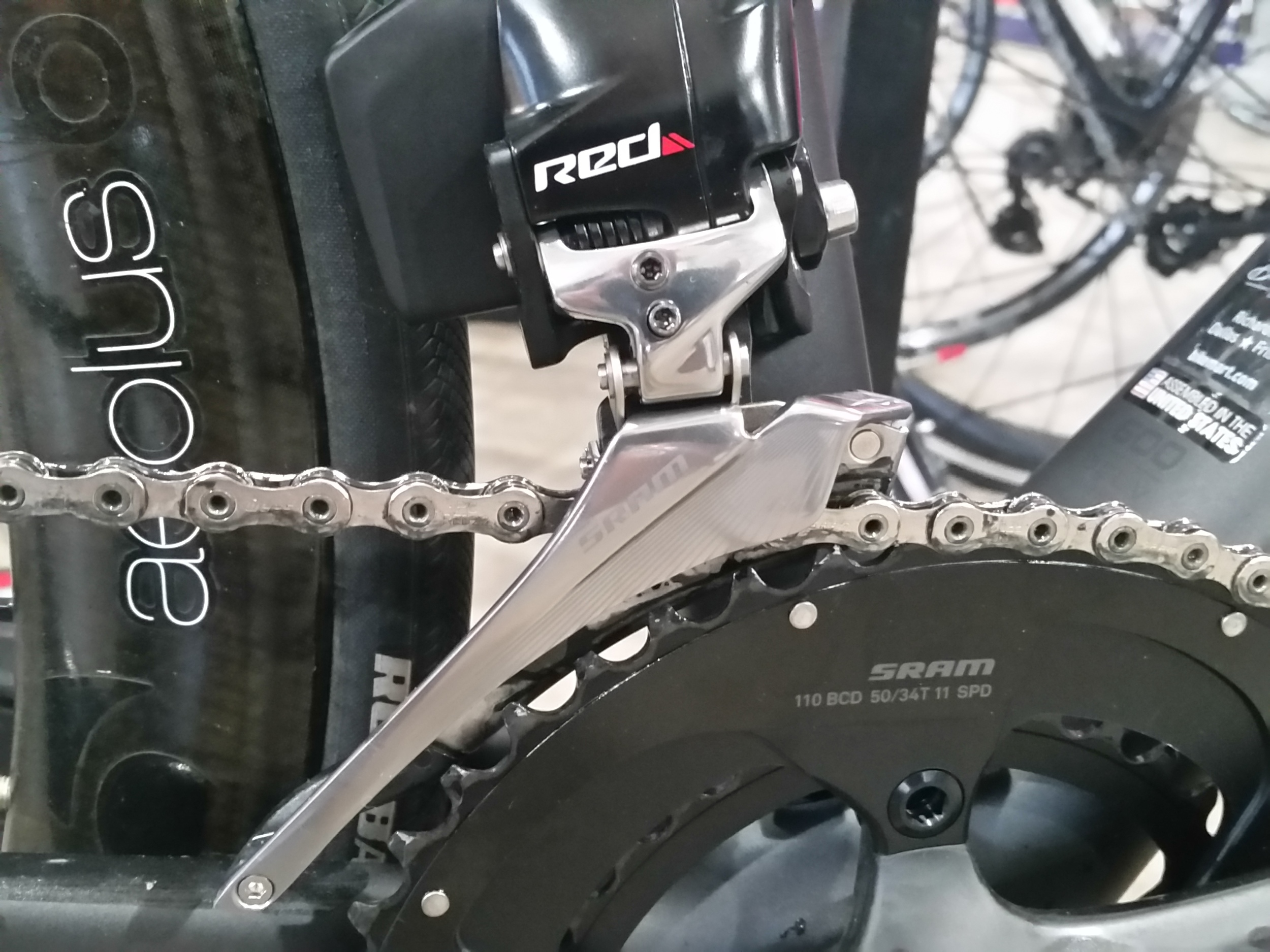 Front Derailleur. Notice the battery is the same, they can be swapped if one runs out of juice.