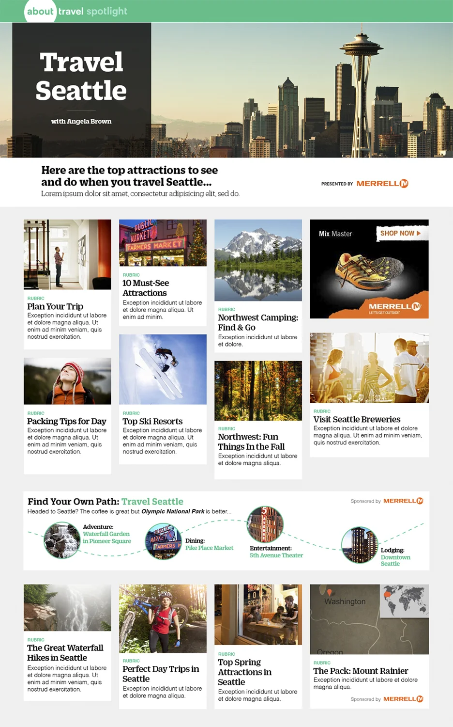 Merrell Landing Page: Creative Direction & UX/UI Design