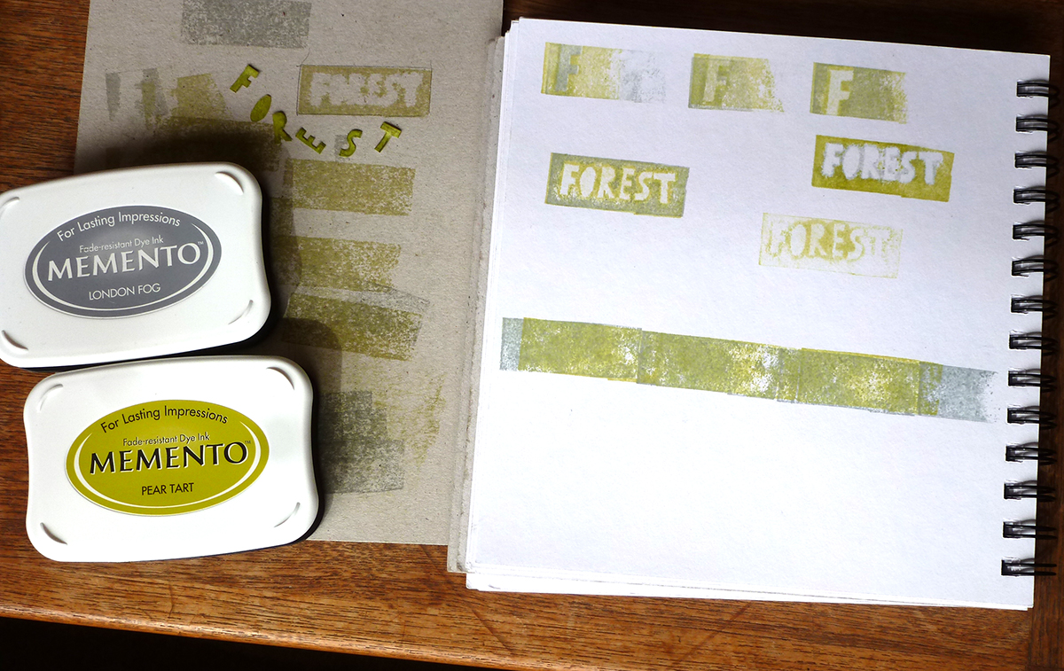 Trial and error with stencils and stamps