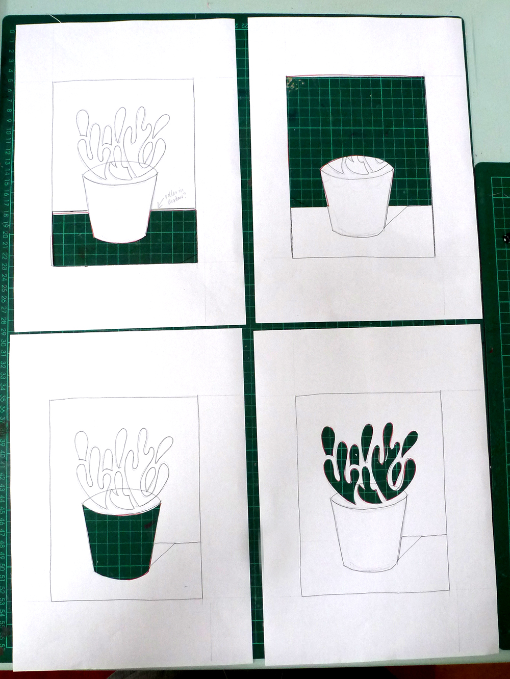 The original stencils before printing