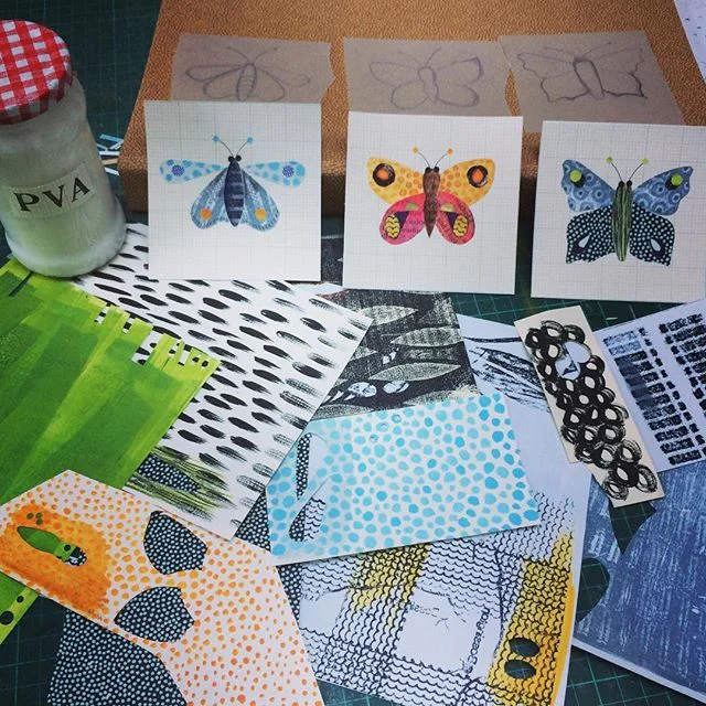 Collage butterflies.