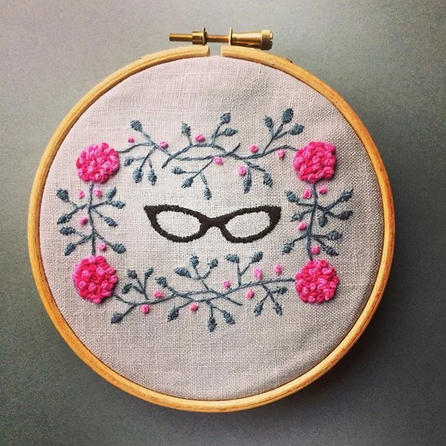 An embroidery in memory of a much loved aunt.