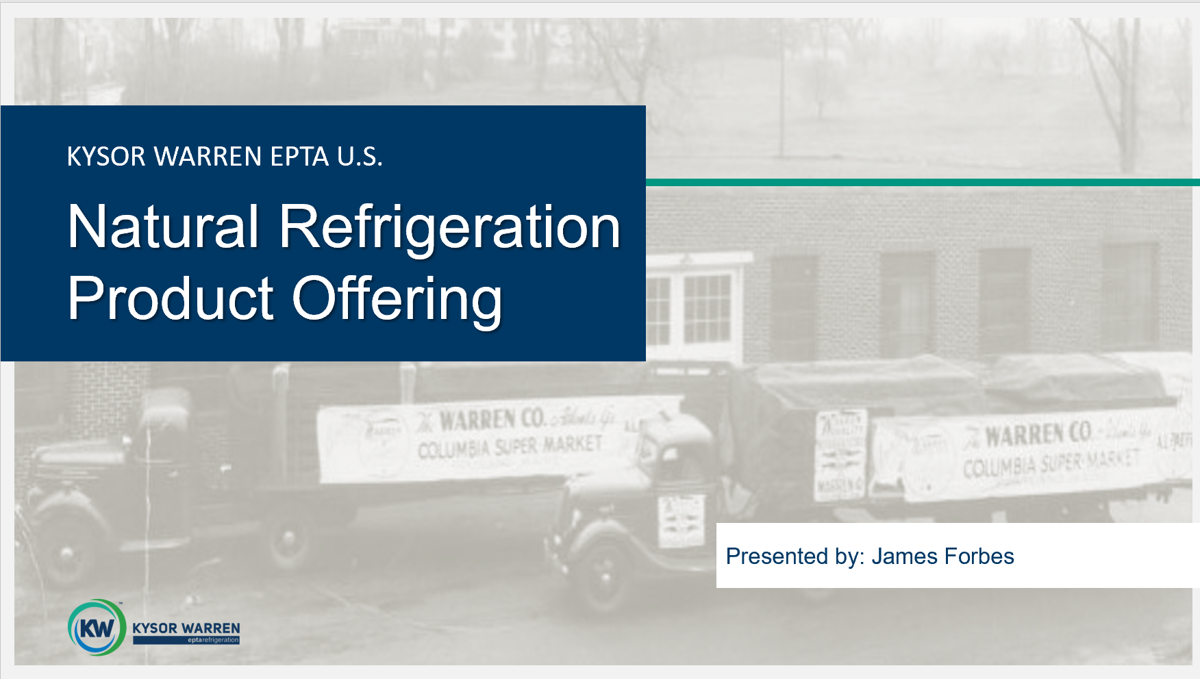 Kysor Warren Natural Refrigerant Technology Solutions